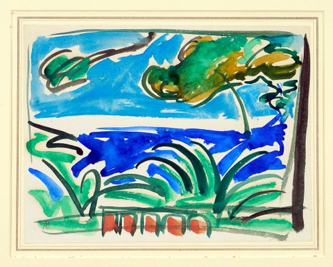 Seascape through Cacti
