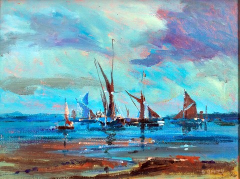 Barges on The Orwell