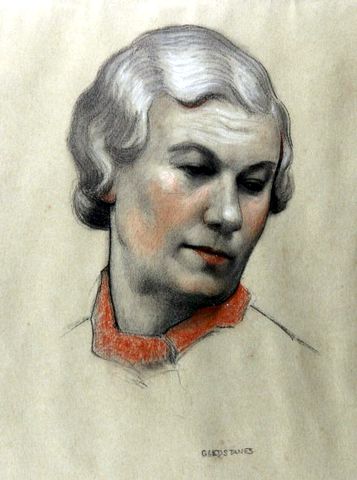 Portrait Drawing of Miss F. I. Sayers