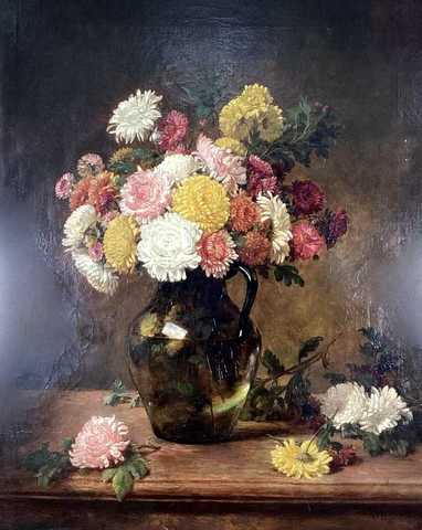 Still life of Dahlias