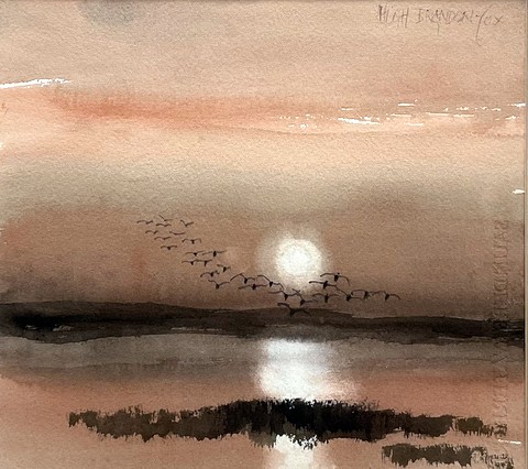 Dusk Landing over the North Norfolk Marshes