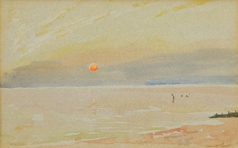Shore Scene at Sunset