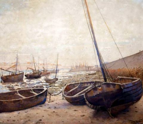 Boats in Harbour, Garvelines, France