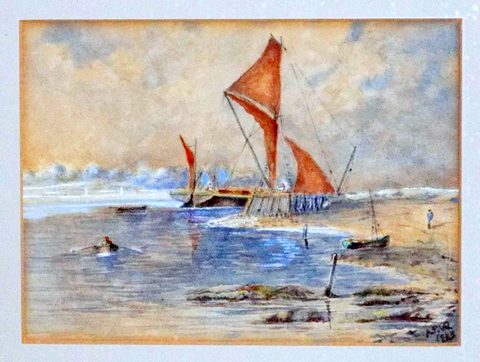 Sailing Barge at Stonner Point Quay