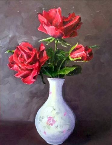 Roses in a Vase