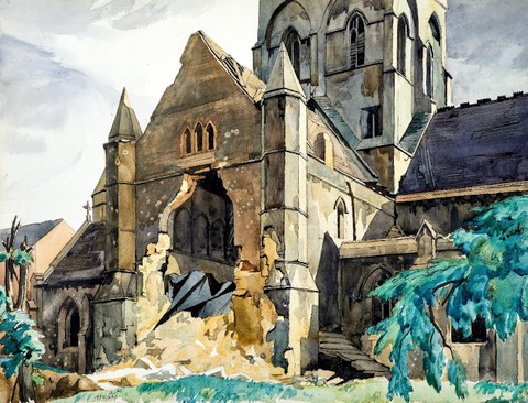 Bomb Damage to the North Transept of St James Church