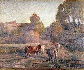 Cows Moving Down a Path
