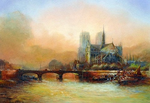 Paris, with Notre Dame