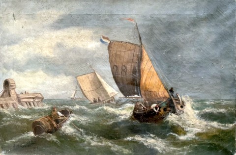 Coastal Landscape with Fishing Vessels
