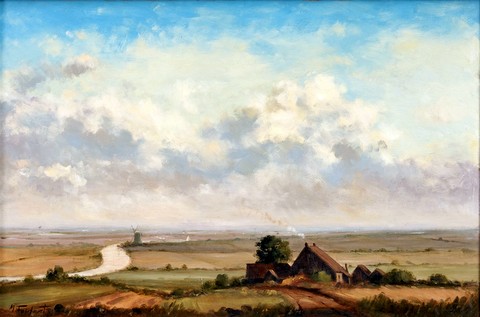 Cloudband over the Marshes, Norfolk